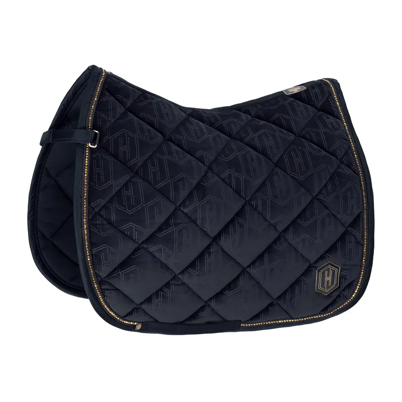 Eskadron Heritage Velvet Crystal Saddlepad in Navy Blue